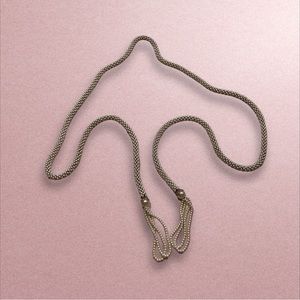 Faux Pearl White Seed Pearl Rope 57” long vintage